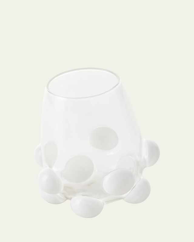 Bubble Wine Glass, White